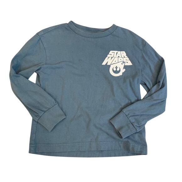 GAP Blue Long Sleeve Star Wars Millennium Falcon T-Shirt - Picture 1 of 6